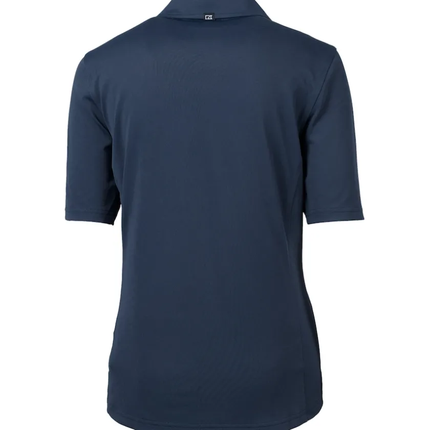 Polos^New York Jets Women's Cutter & Buck Navy Virtue Eco Pique Recycled Polo