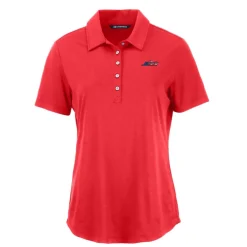 Polos^New York Jets Women's Cutter & Buck Red Coastline Epic Comfort Eco Recycled Polo