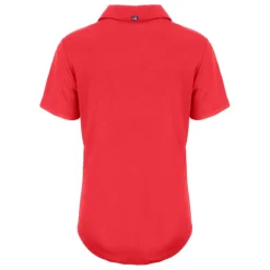 Polos^New York Jets Women's Cutter & Buck Red Coastline Epic Comfort Eco Recycled Polo