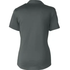 Polos^New York Jets Women's Cutter & Buck Steel Throwback Logo Prospect Textured Stretch Polo