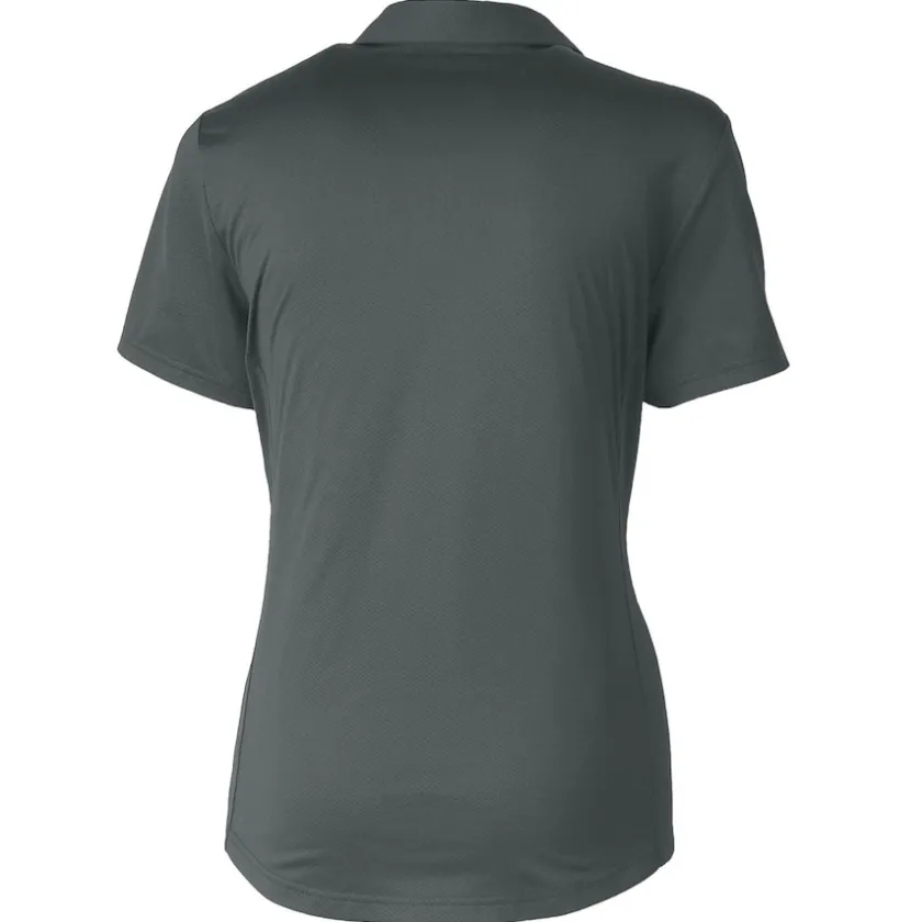Polos^New York Jets Women's Cutter & Buck Steel Throwback Logo Prospect Textured Stretch Polo
