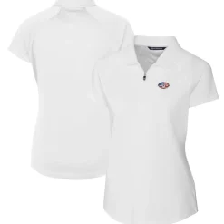 Polos^New York Jets Women's Cutter & Buck White Forge Stretch Polo