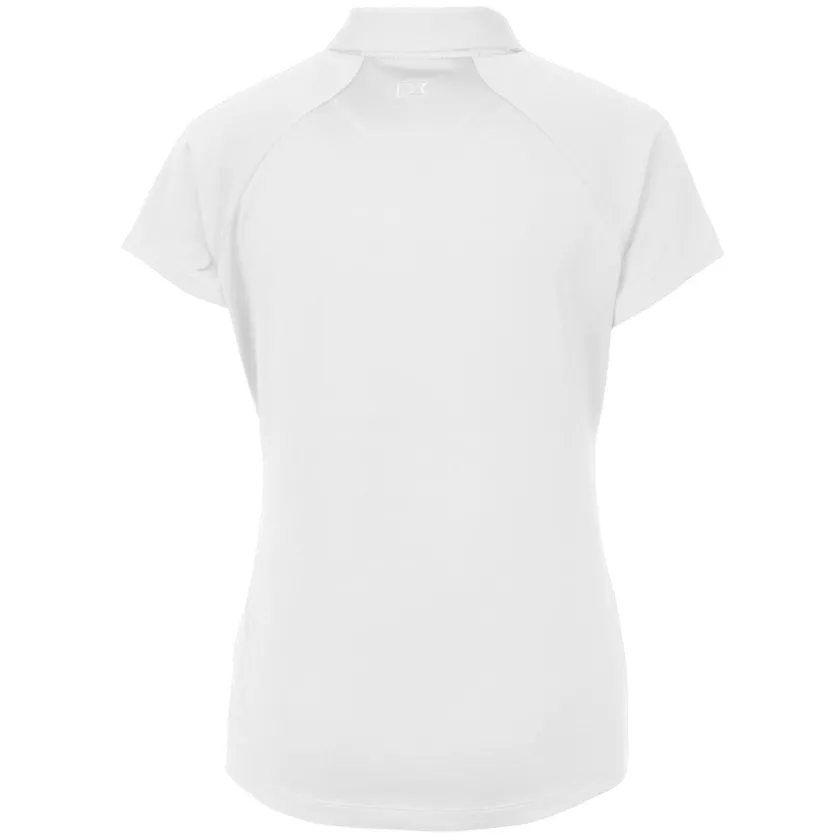 Polos^New York Jets Women's Cutter & Buck White Forge Stretch Polo