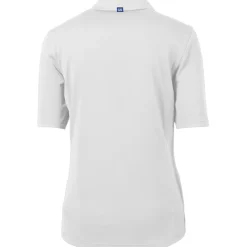 Polos^New York Jets Women's Cutter & Buck White Americana Virtue Eco Pique Recycled Polo