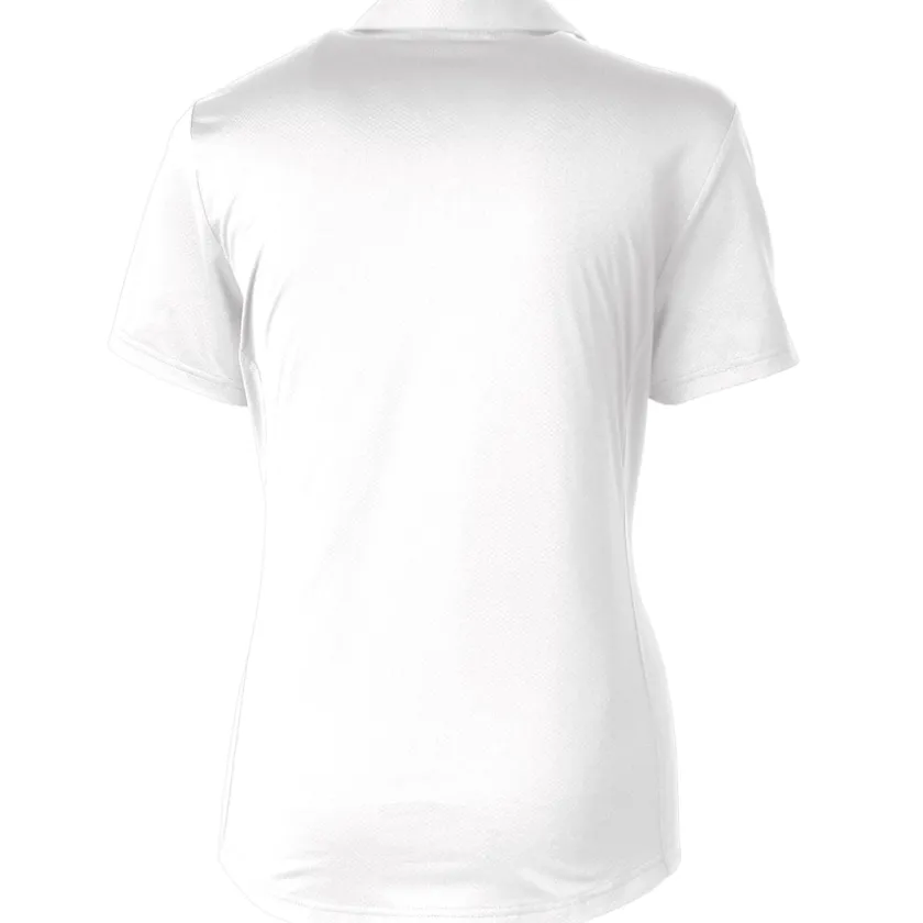 Polos^New York Jets Women's Cutter & Buck White Americana Prospect Textured Stretch Polo