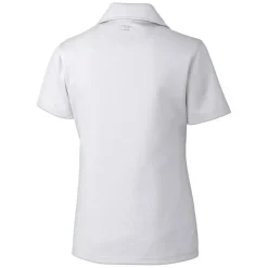 Polos^New York Jets Women's Cutter & Buck White Throwback Logo Genre DryTec Textured Polo