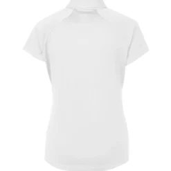 Polos^New York Jets Women's Cutter & Buck White Throwback Logo Forge Stretch Polo
