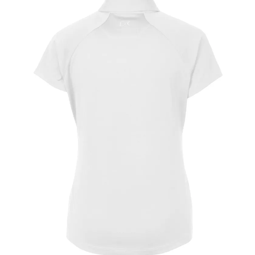 Polos^New York Jets Women's Cutter & Buck White Throwback Logo Forge Stretch Polo