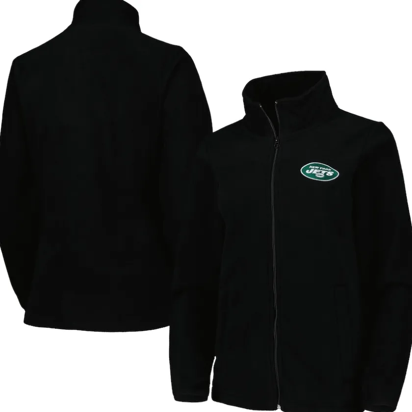 Jackets^New York Jets Women's Dunbrooke Black Hayden Polar Fleece Full-Zip Jacket