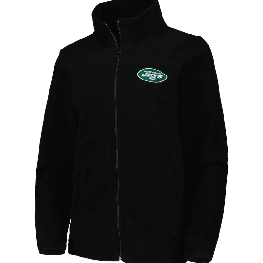 Jackets^New York Jets Women's Dunbrooke Black Hayden Polar Fleece Full-Zip Jacket