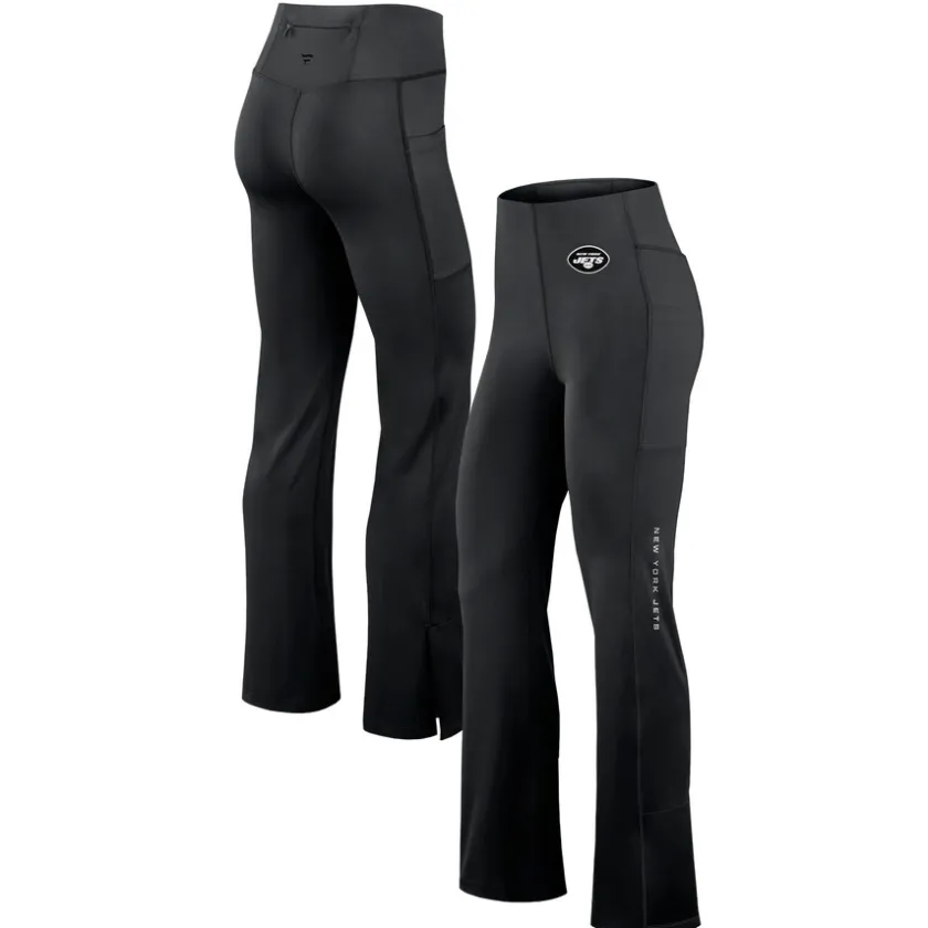 Shorts & Pants^New York Jets Women's Fanatics Black Studio Fitted Flared Leggings