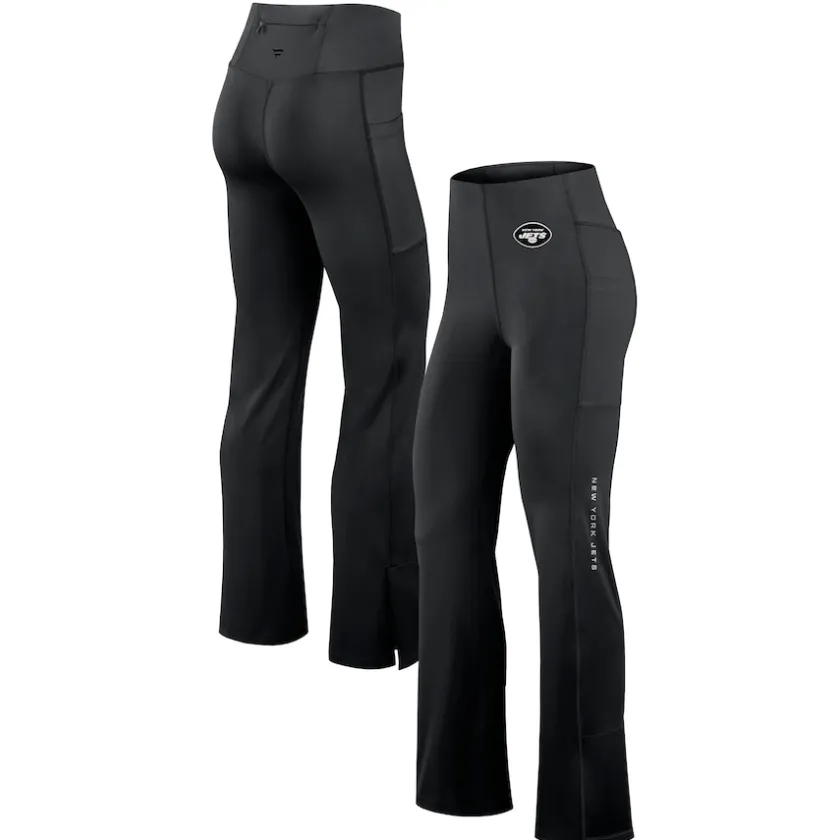 Shorts & Pants^New York Jets Women's Fanatics Black Studio Fitted Flared Leggings