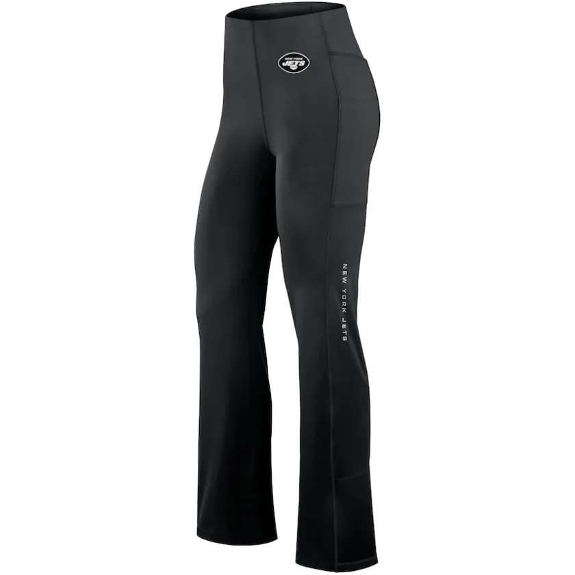 Shorts & Pants^New York Jets Women's Fanatics Black Studio Fitted Flared Leggings