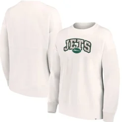 Sweatshirts & Fleece|Women^New York Jets Women's Fanatics Cream Leopard Team Pullover Sweatshirt