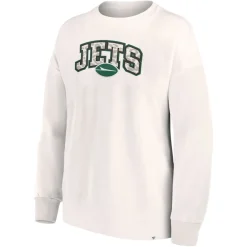 Sweatshirts & Fleece|Women^New York Jets Women's Fanatics Cream Leopard Team Pullover Sweatshirt