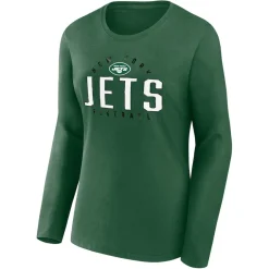 Plus Sizes^New York Jets Women's Fanatics Green Plus Size Foiled Play Long Sleeve T-Shirt