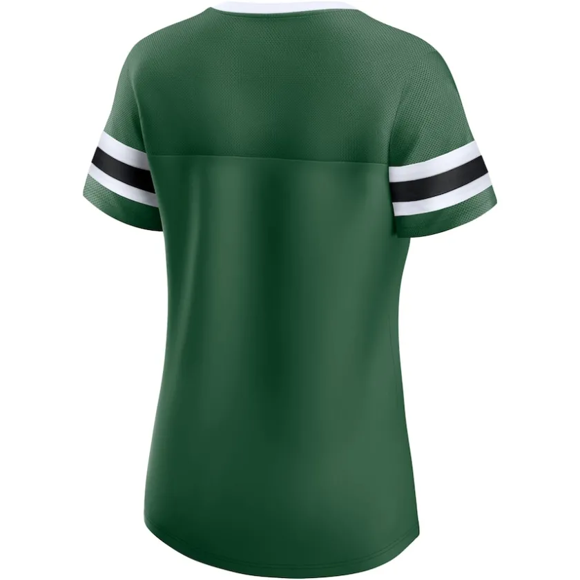 T-Shirts|Women^New York Jets Women's Fanatics Green Original State Lace-Up T-Shirt