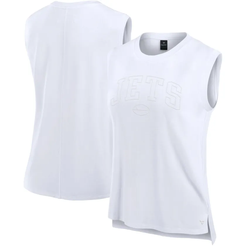 T-Shirts|Women^New York Jets Women's Fanatics White Studio Gym Tank Top