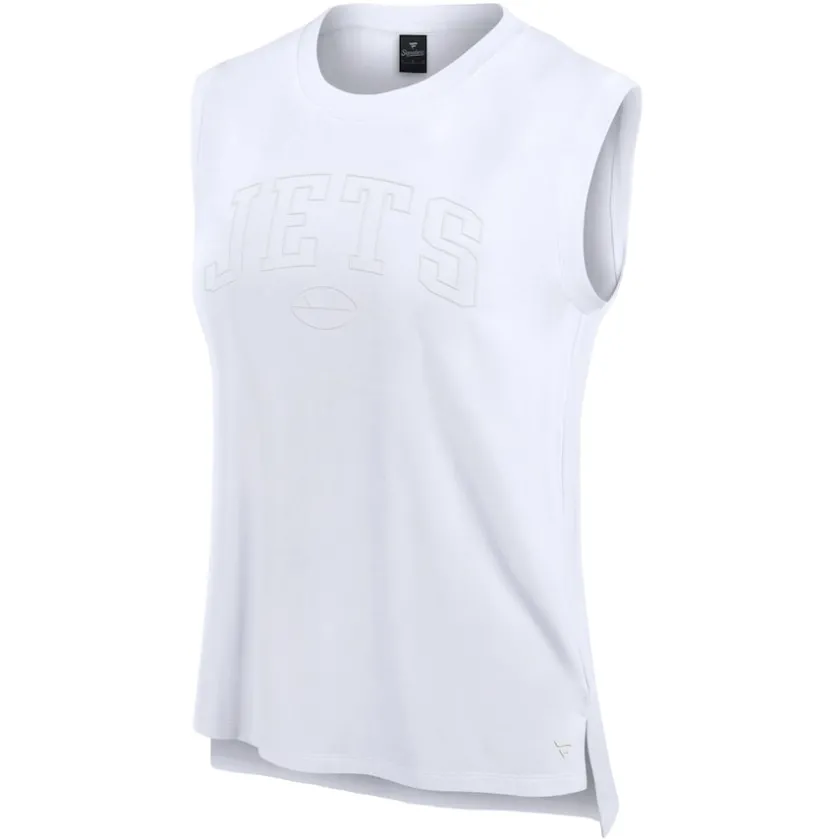 T-Shirts|Women^New York Jets Women's Fanatics White Studio Gym Tank Top