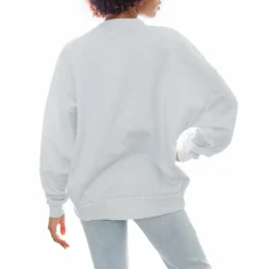 Jackets|Sweatshirts & Fleece^New York Jets Women's Gameday Couture Ash Gridiron Goals Premium Drop Shoulder Pullover Sweatshirt