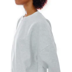 Jackets|Sweatshirts & Fleece^New York Jets Women's Gameday Couture Ash Gridiron Goals Premium Drop Shoulder Pullover Sweatshirt