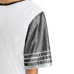 Dresses & Skirts^New York Jets Women's Gameday Couture White/Black Bling It Full Sequin Jersey Dress