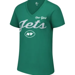 T-Shirts|Women^New York Jets Women's G-III 4Her By Carl Banks Green Post Season V-Neck T-Shirt