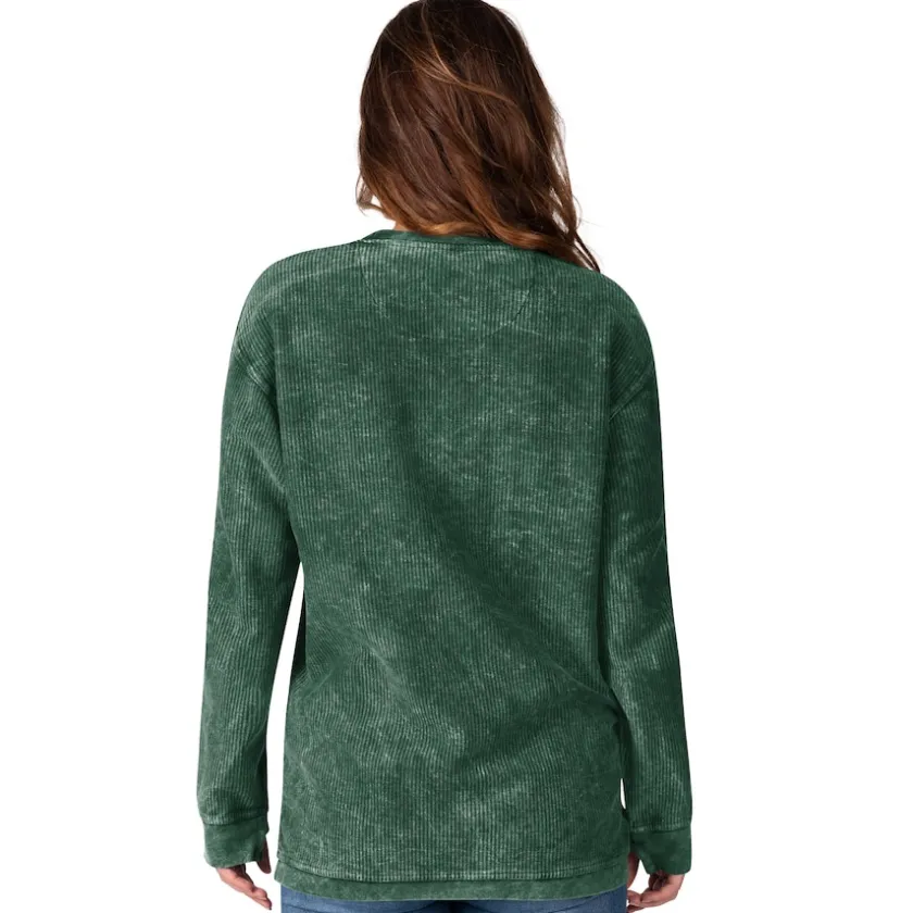 Sweatshirts & Fleece|Women^New York Jets Women's G-III 4Her By Carl Banks Green Comfy Cord Pullover Sweatshirt