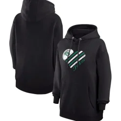 Jackets^New York Jets Women's G-III 4Her By Carl Banks Black Heart Fleece Tri-Blend Pullover Hoodie