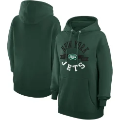 Jackets^New York Jets Women's G-III 4Her By Carl Banks Green Large Round Team Graphic Fleece Pullover Hoodie