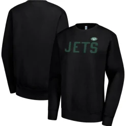 Jackets|Sweatshirts & Fleece^New York Jets Women's G-III 4Her By Carl Banks Black Dot Print Fleece Pullover Sweatshirt