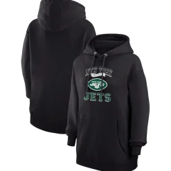 Jackets^New York Jets Women's G-III 4Her By Carl Banks Black Team Tri-Blend Fleece Pullover Hoodie