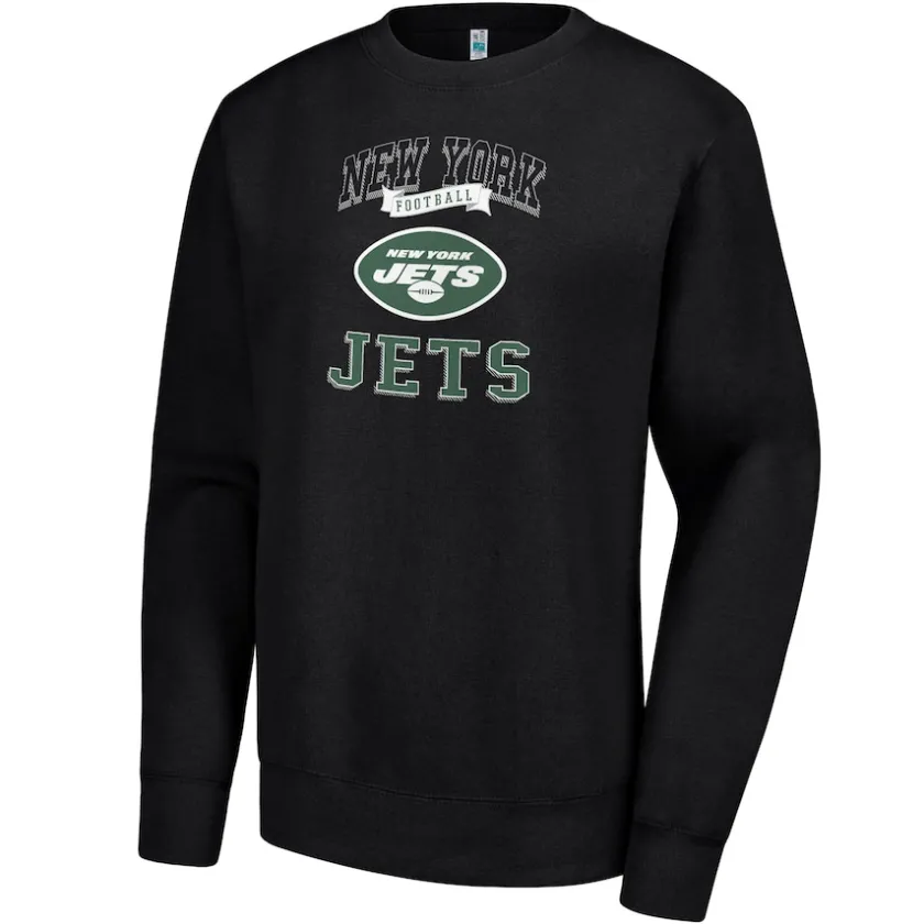 Jackets|Sweatshirts & Fleece^New York Jets Women's G-III 4Her By Carl Banks Black Team Tri-Blend Fleece Pullover Sweatshirt
