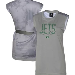 Tank Tops^New York Jets Women's Gray No Sweat Tank Top