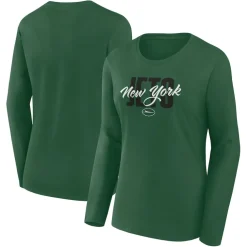 T-Shirts|Women^New York Jets Women's Green Grip Long Sleeve T-Shirt