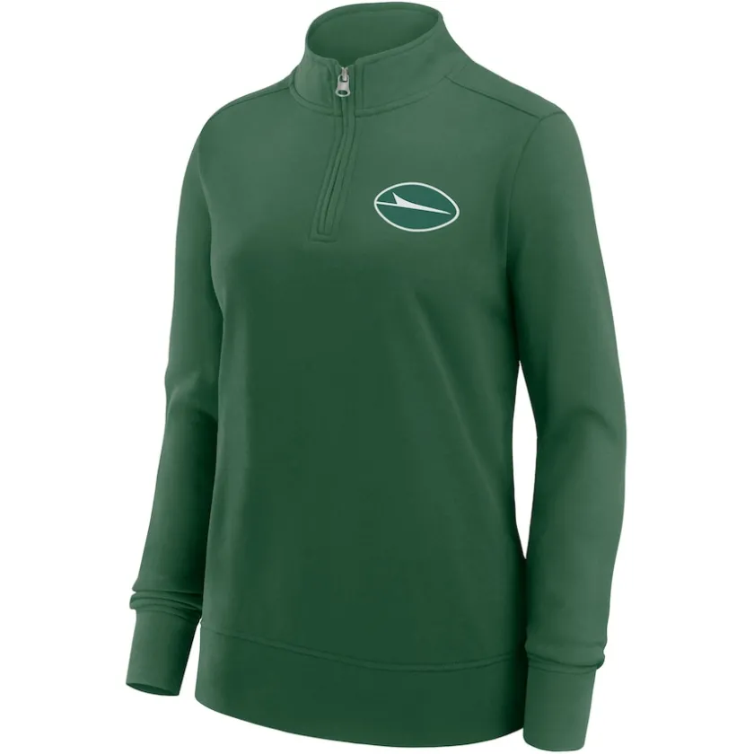 Jackets|Sweatshirts & Fleece^New York Jets Women's Green Velocity Quarter-Zip Jacket