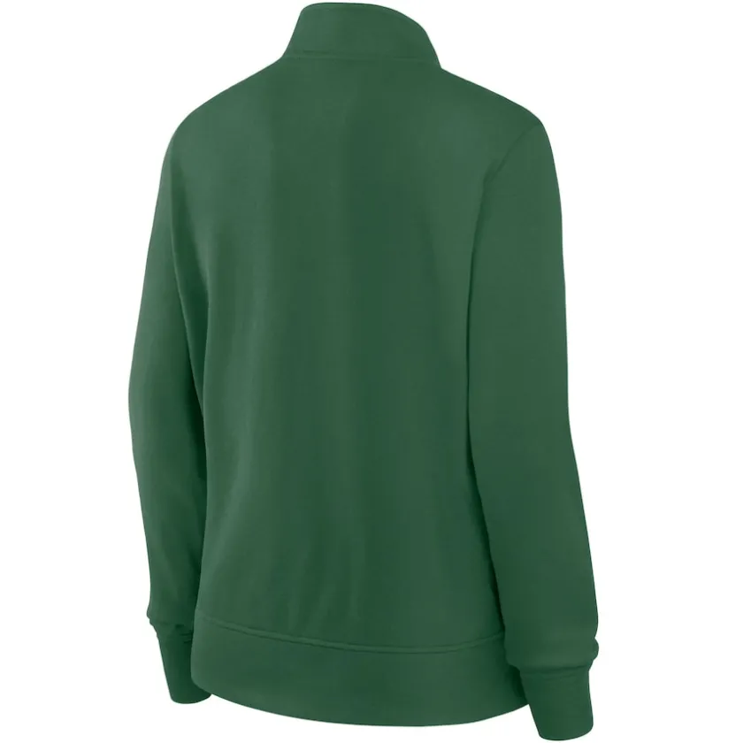 Jackets|Sweatshirts & Fleece^New York Jets Women's Green Velocity Quarter-Zip Jacket