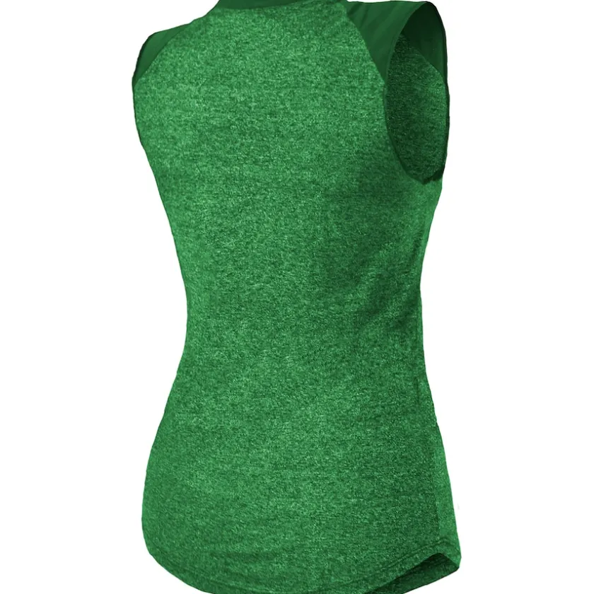 Tank Tops^New York Jets Women's Majestic Threads Kelly Green Retro Tri-Blend Raglan Muscle Tank Top