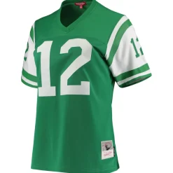 Jerseys|Women^New York Jets Women's Mitchell & Ness Joe Namath Green 1969 Legacy Replica Jersey