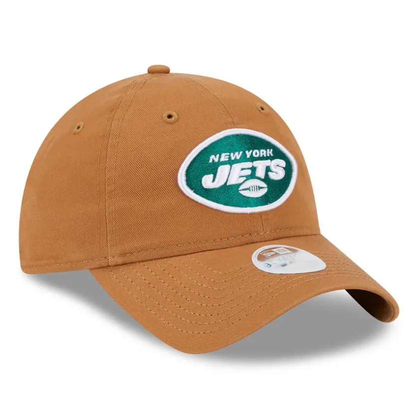 Hats|Women^New York Jets Women's New Era Brown Main Core Classic 2.0 9TWENTY Adjustable Hat