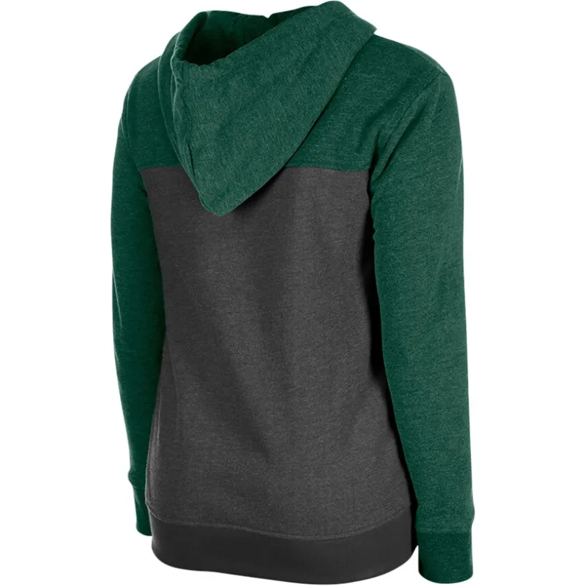 Sweatshirts & Fleece|Women^New York Jets Women's New Era Green Color-Block Full-Zip Hoodie