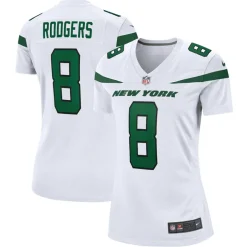 Jerseys|Women^New York Jets Women's Nike Aaron Rodgers White Player Jersey