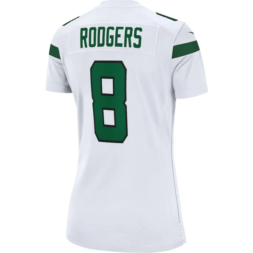 Jerseys|Women^New York Jets Women's Nike Aaron Rodgers White Player Jersey