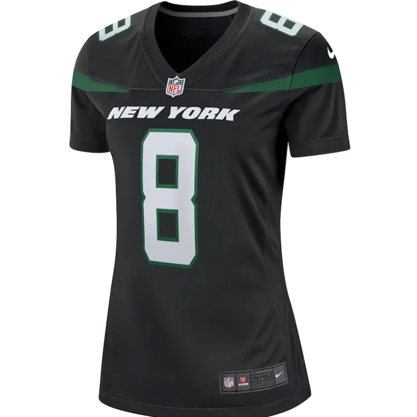 Jerseys|Women^New York Jets Women's Nike Aaron Rodgers Black Player Jersey