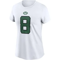 T-Shirts|Women^New York Jets Women's Nike Aaron Rodgers White Player Name & Number T-Shirt