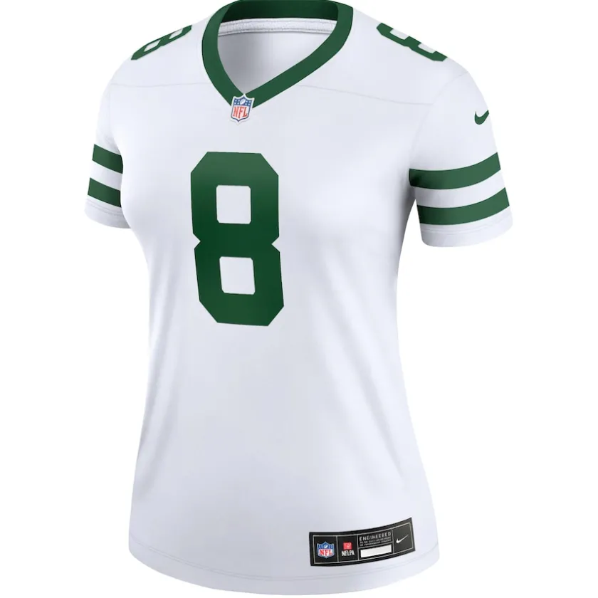 Jerseys|Women^New York Jets Women's Nike Aaron Rodgers Legacy White Legend Player Performance Top
