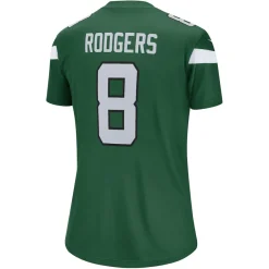 T-Shirts|Women^New York Jets Women's Nike Aaron Rodgers Gotham Green Team Legend Player Performance Top