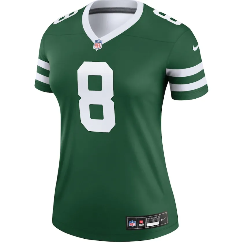 Jerseys|Women^New York Jets Women's Nike Aaron Rodgers Legacy Green Legend Player Performance Top