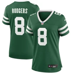 Jerseys|Women^New York Jets Women's Nike Aaron Rodgers Legacy Green Game Jersey