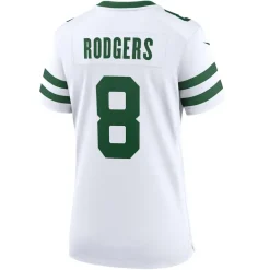 Jerseys|Women^New York Jets Women's Nike Aaron Rodgers Legacy White Game Jersey